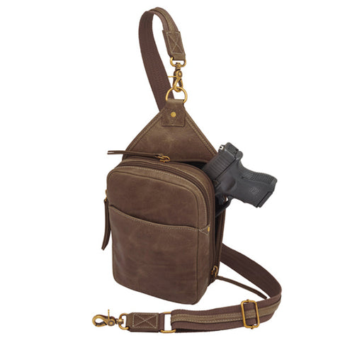 Slingster Minimalist Concealed Carry Sling USA Buffalo Leather GTM-CZY/106 - GTMoriginals