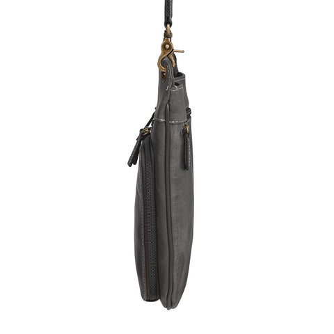 Step up your carry game with this understated, stylish gray distressed buffalo leather purse. Soft to the touch but tough in design, it molds to your lifestyle and grows more distinctive with every use. Designed for quick-draw pros who want a clean look without sacrificing function.