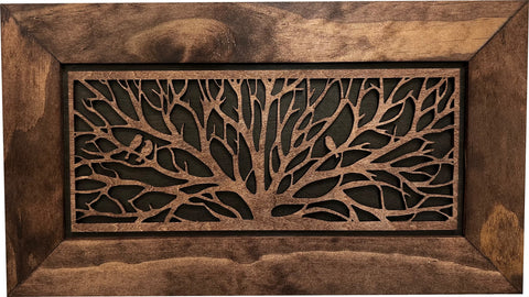 Wood Gun Cabinet Birds In A Tree Wall Decoration - Hidden Gun Safe To Securely Store Your Gun In Plain Sight