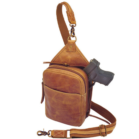 Slingster Minimalist Concealed Carry Sling USA Buffalo Leather GTM-CZY/106 - GTMoriginals